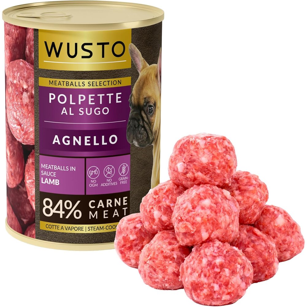 Alimento Umido WSTO Dog Polpette al Sugo Agnello per Cani 400g 1