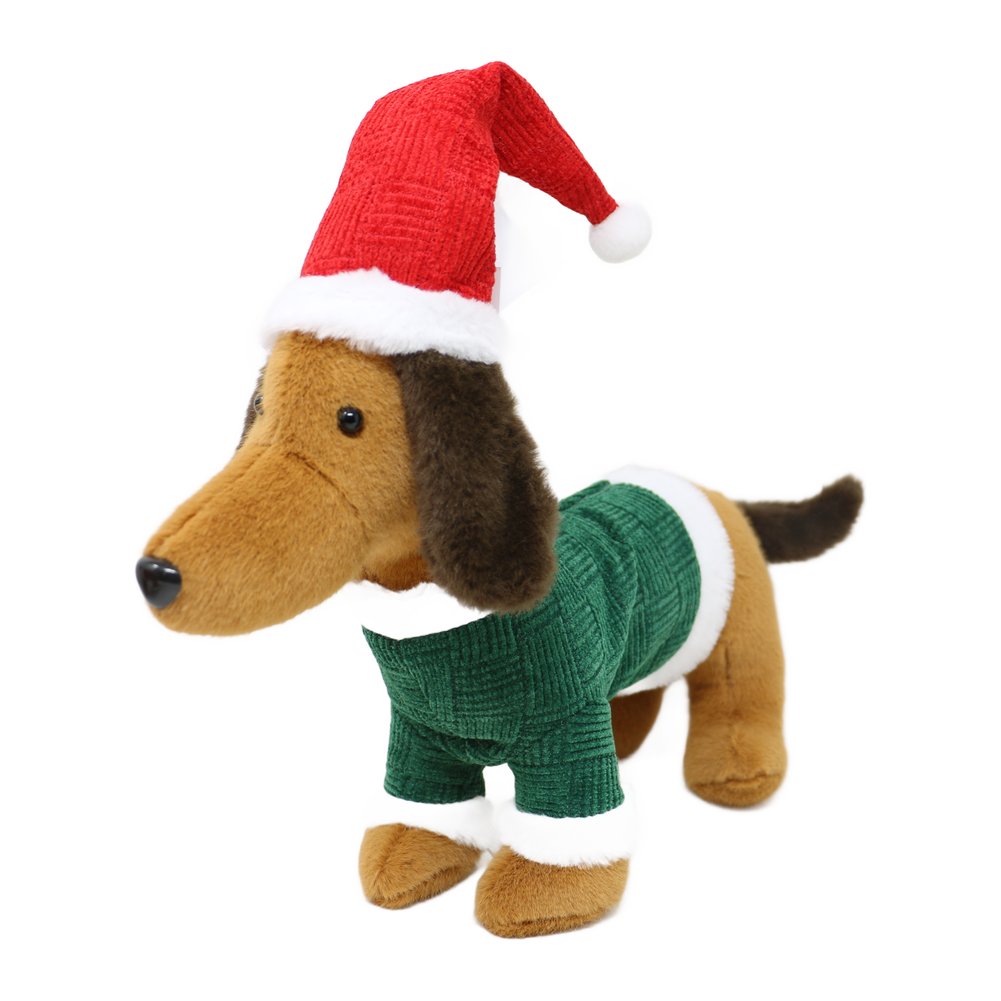 Bassotto di Natale con maglioncino e cappello We Love Christmas 41 cm assortito 1