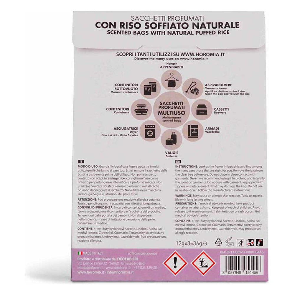 Sacchetti Profumati Multiuso Horomia Brezza di Primavera 3x12 g 3