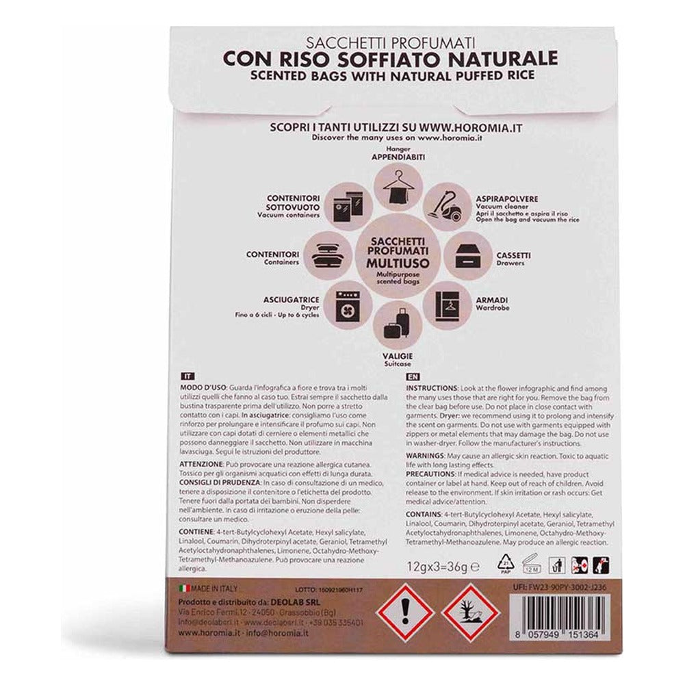 Sacchetti Profumati Multiuso Horomia Gold - Argan 3x12 g 3