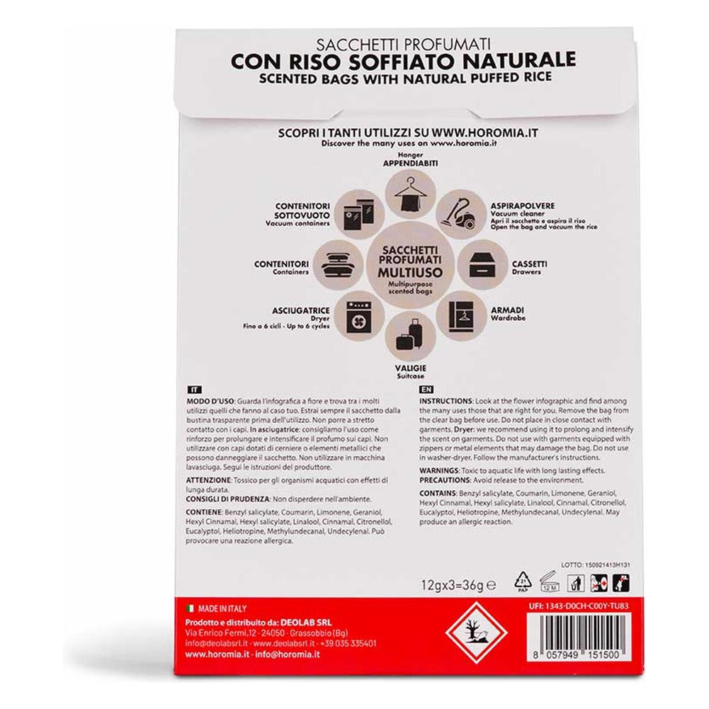 Sacchetti Profumati Multiuso Horomia Imperial Soap 3x12 g 3