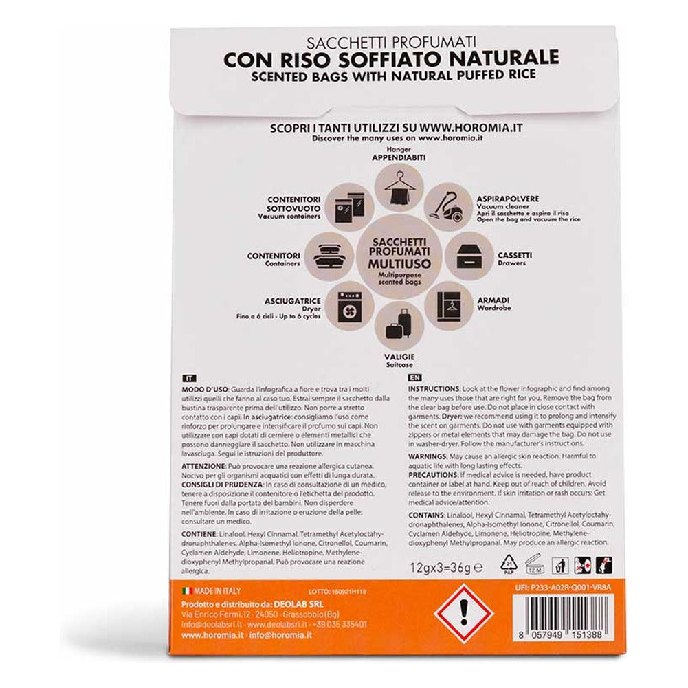 Sacchetti Profumati Multiuso Horomia Vento d'Oriente 3x12 g 3