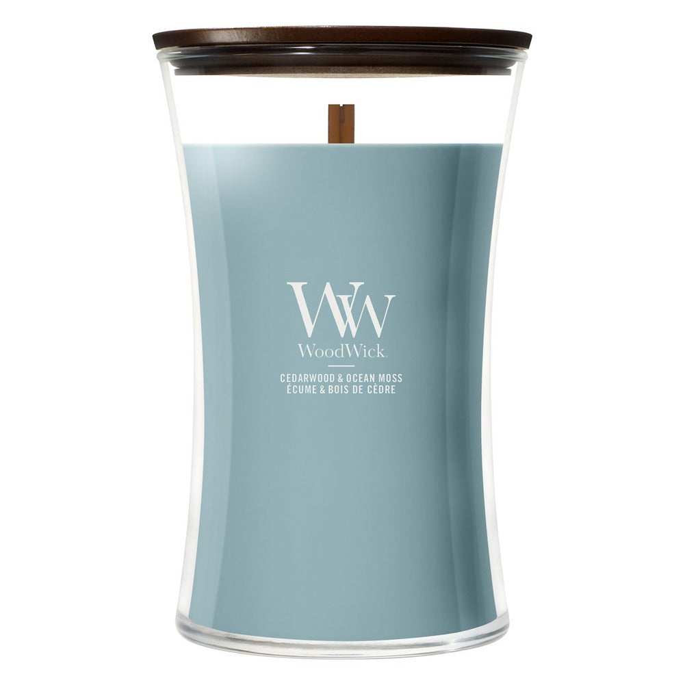 Candela Grande WoodWick Cedarwood & Ocean Moss 1