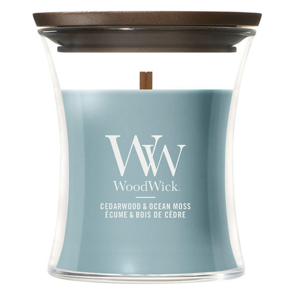 Candela Piccola WoodWick Cedarwood & Ocean Moss 1
