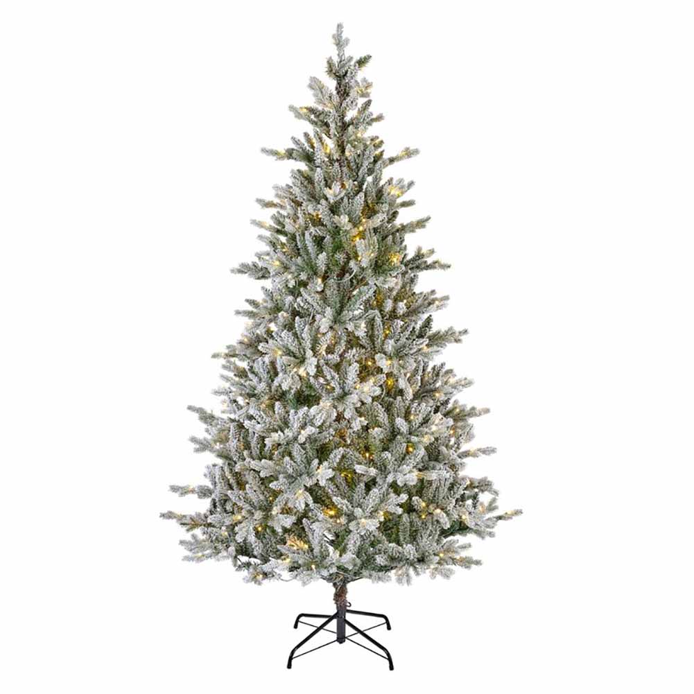 Albero di Natale artificiale illuminato Abete Chatillon innevato We Love Christmas 240 cm, 560 LED 1