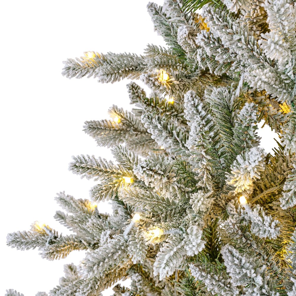 Albero di Natale artificiale illuminato Abete Chatillon innevato We Love Christmas 180 cm, 320 LED 5