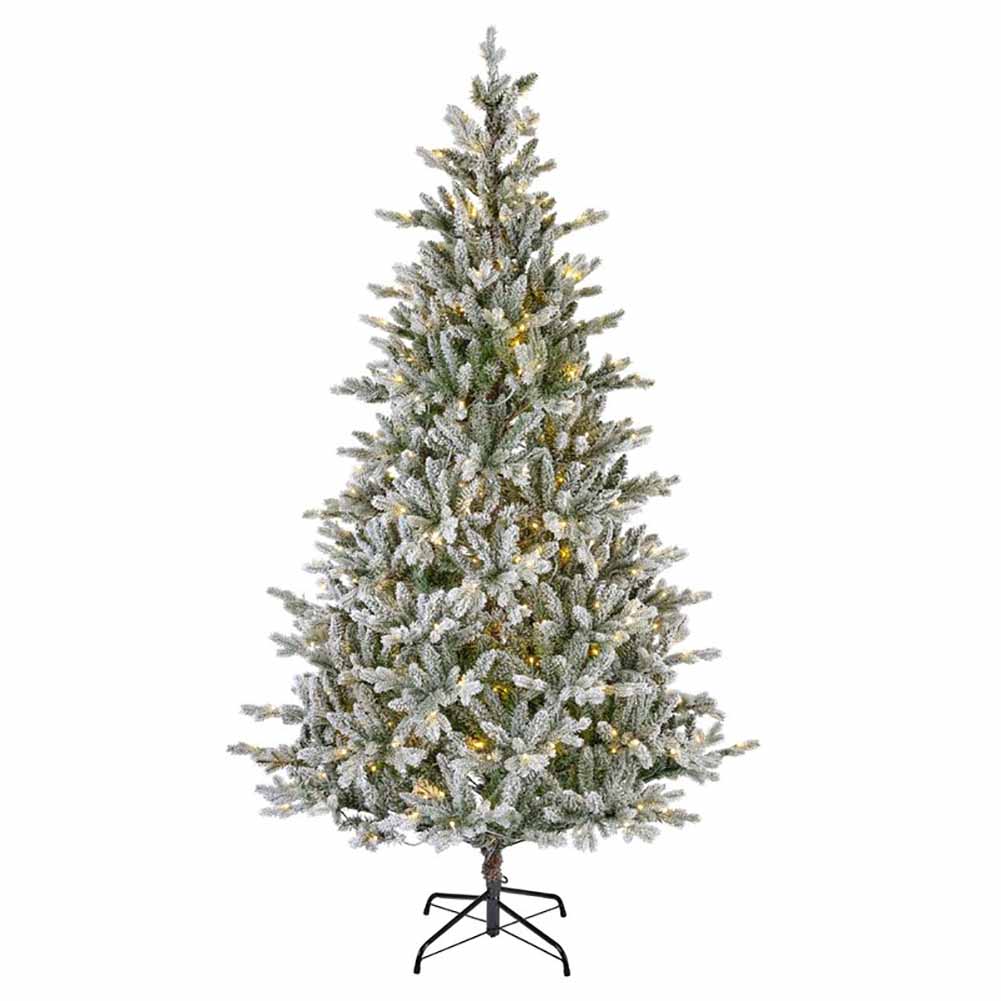 Albero di Natale artificiale illuminato Abete Chatillon innevato We Love Christmas 210 cm, 430 LED 1
