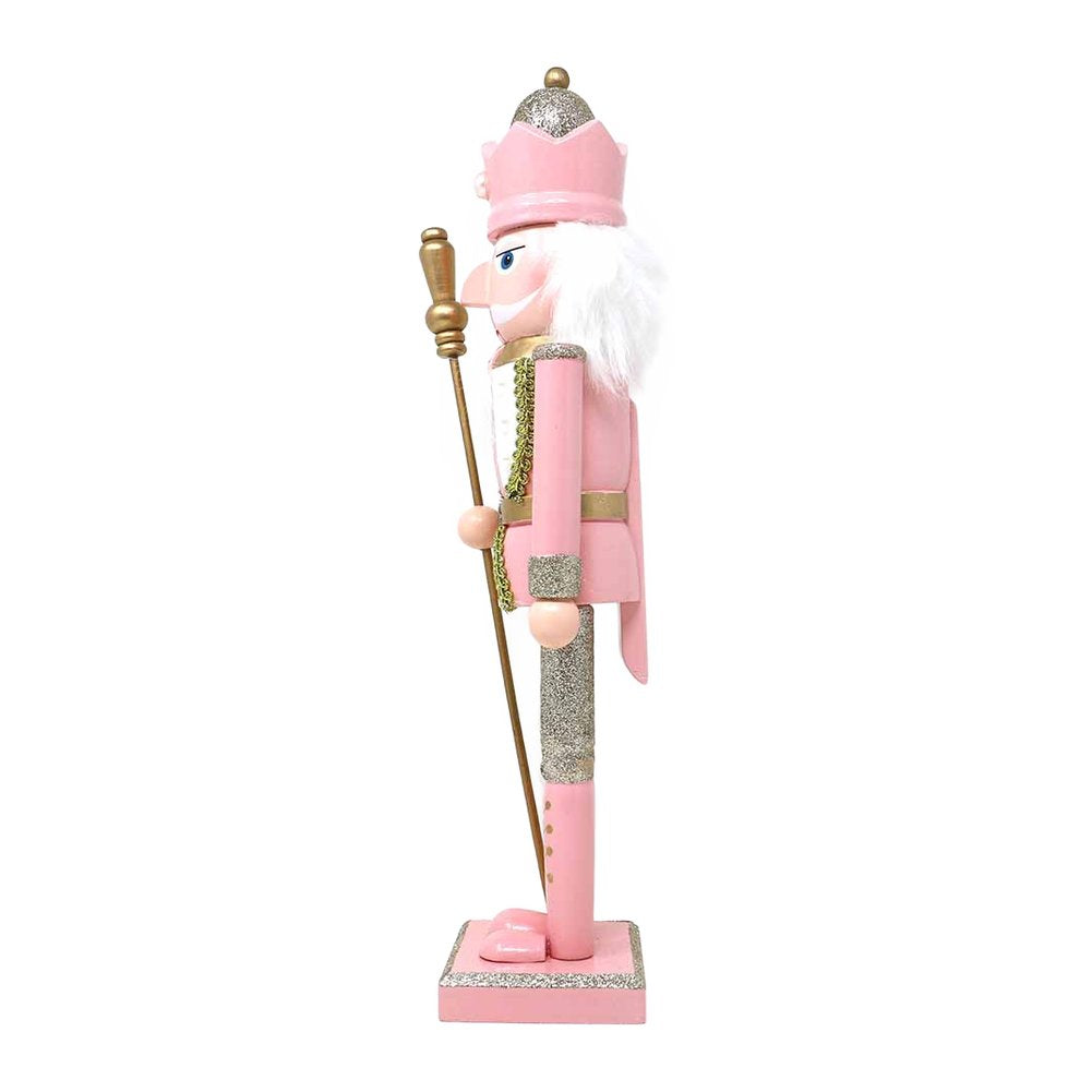 Soldatino schiaccianoci in legno rosa e bianco We Love Christmas 38 cm assortito 4