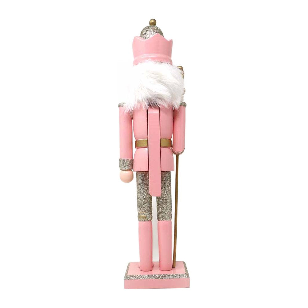 Soldatino schiaccianoci in legno rosa e bianco We Love Christmas 38 cm assortito 5