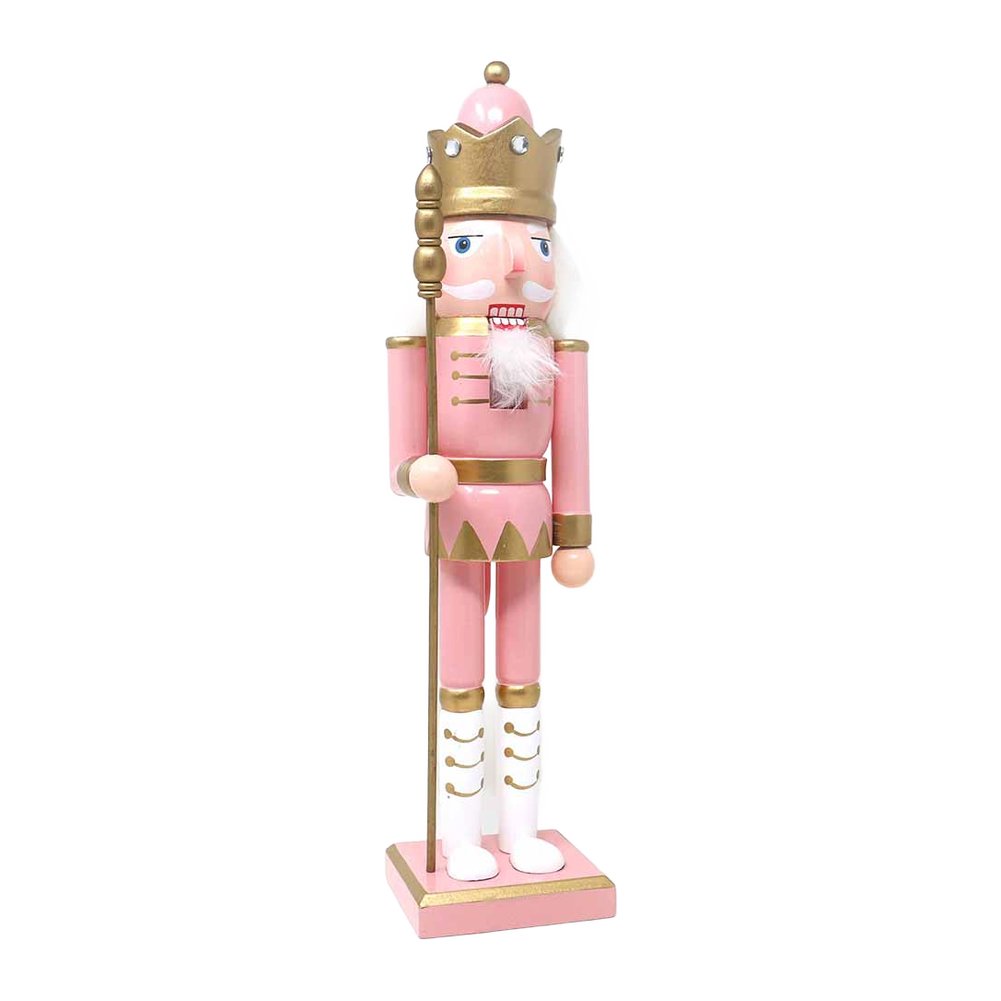 Soldatino schiaccianoci in legno rosa e bianco We Love Christmas 38 cm assortito 6