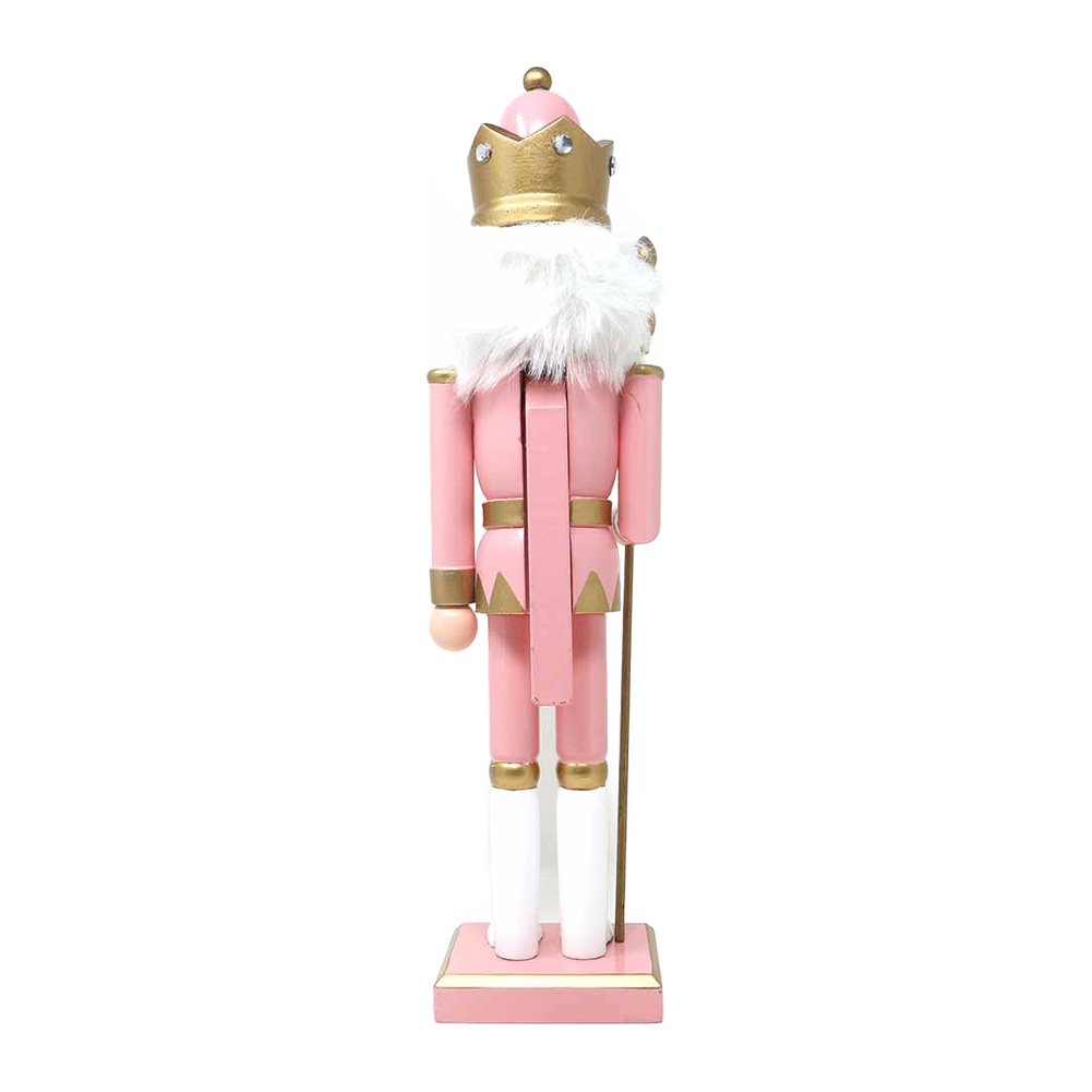 Soldatino schiaccianoci in legno rosa e bianco We Love Christmas 38 cm assortito 8
