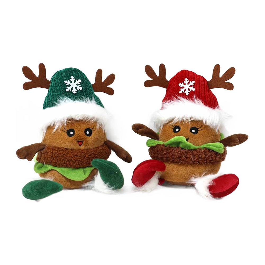 Hamburger renna di Natale gambe molli We Love Christmas 24 cm assortito rosso/verde 1