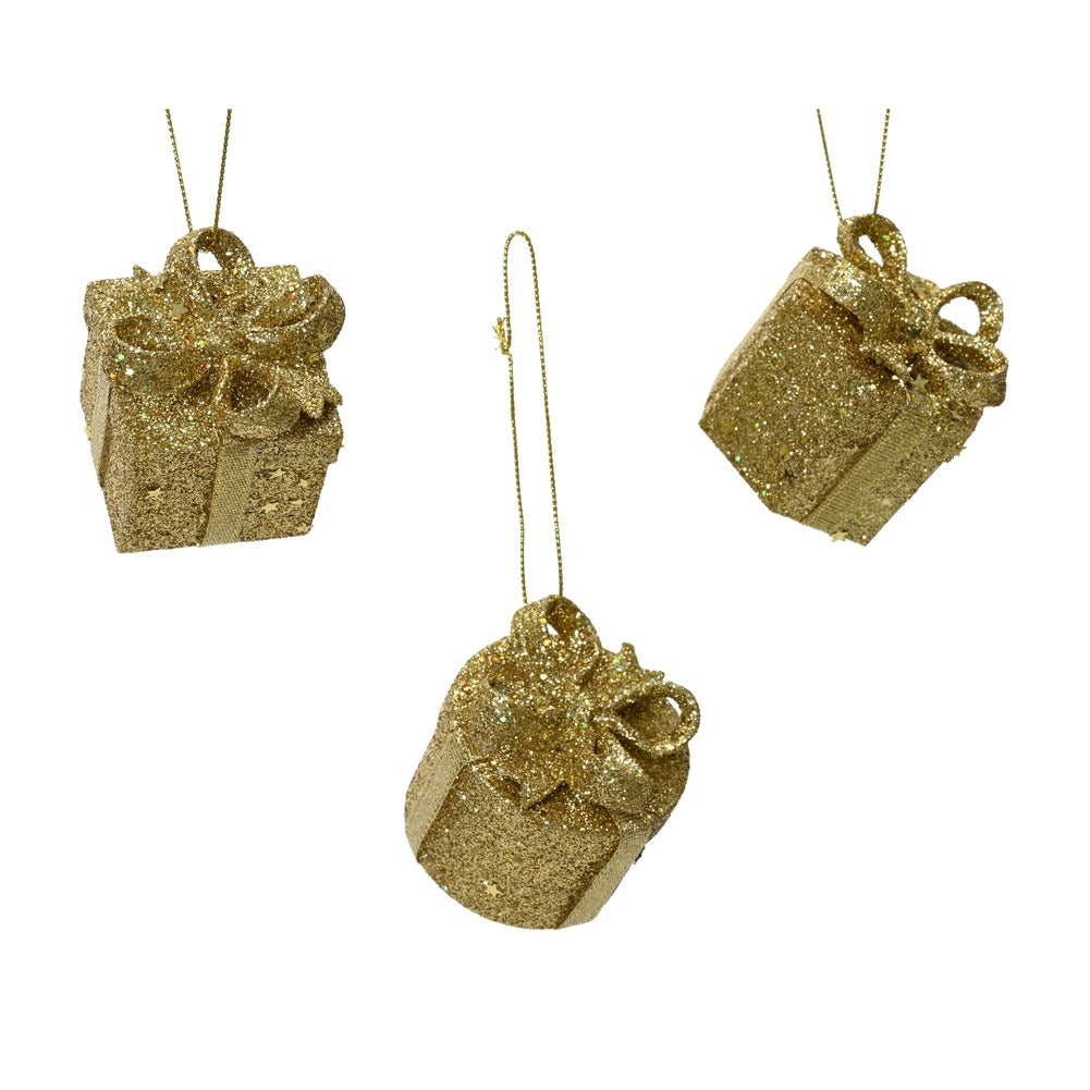 Pacchetto regalo decorativo glitter oro, 3 varianti assortite 1