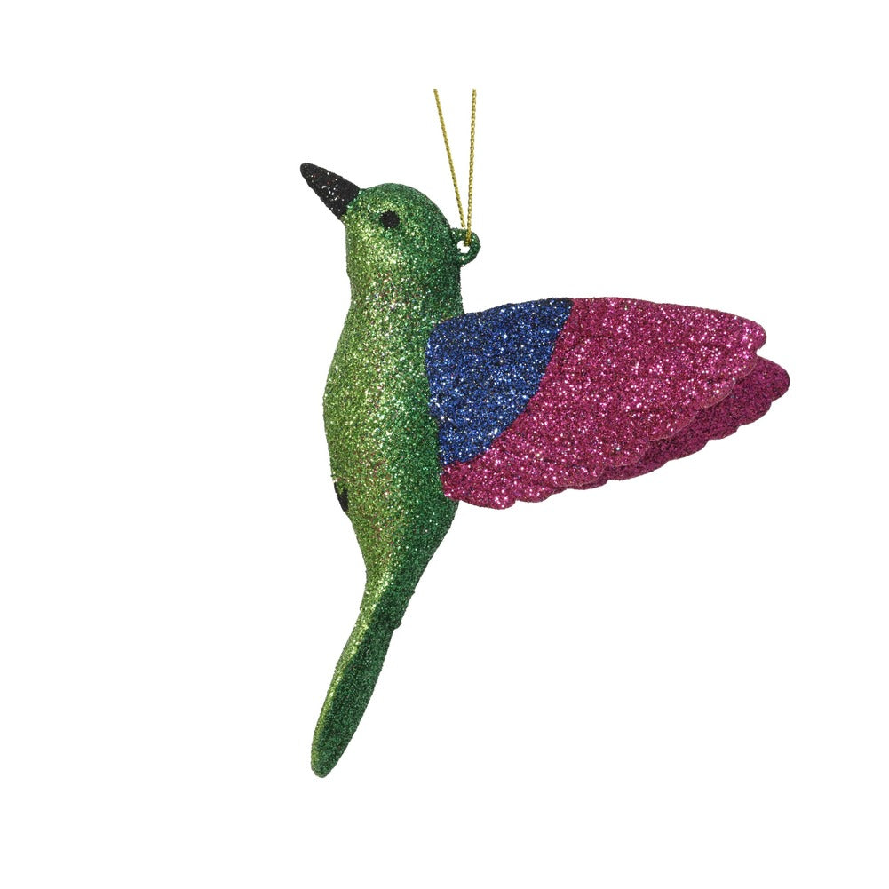 Colibrì decorativo in glitter, verde 1