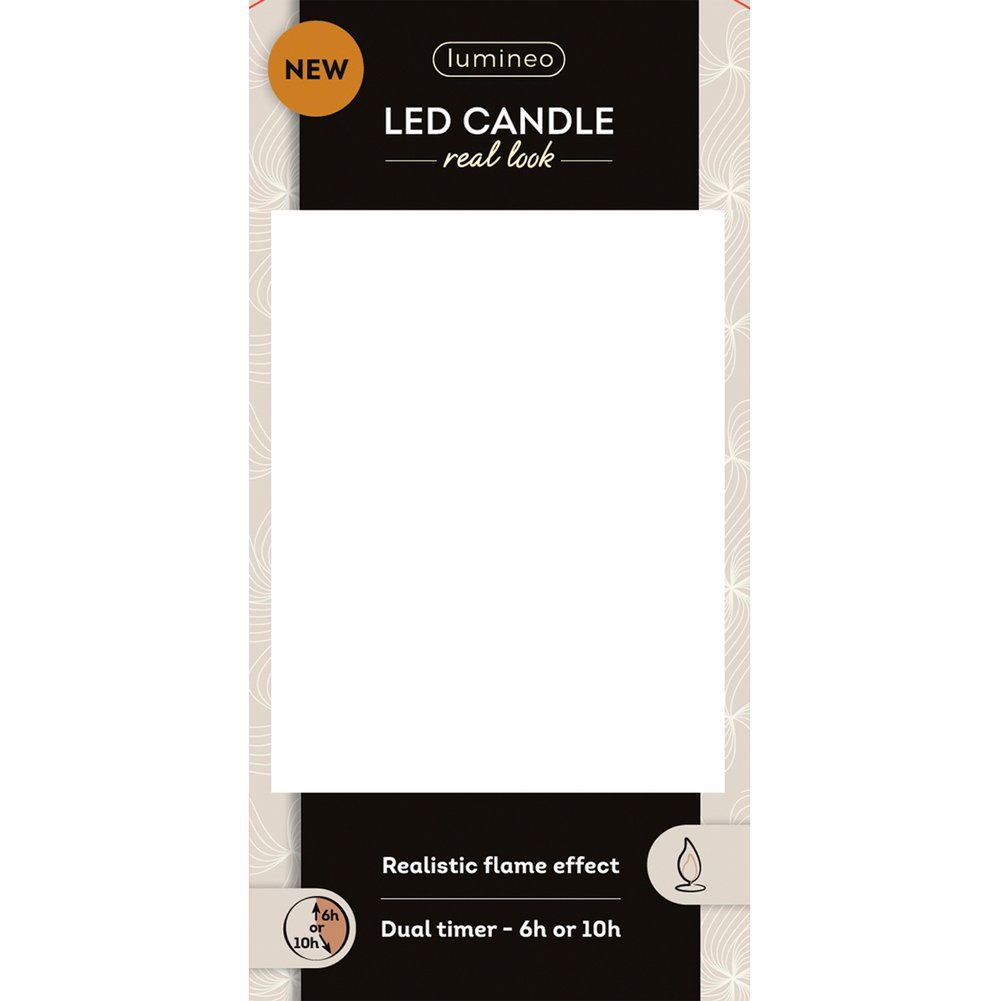 Candela LED cilindrica oro con glitter, effetto fiamma, D.7,5xH.13,5cm 3