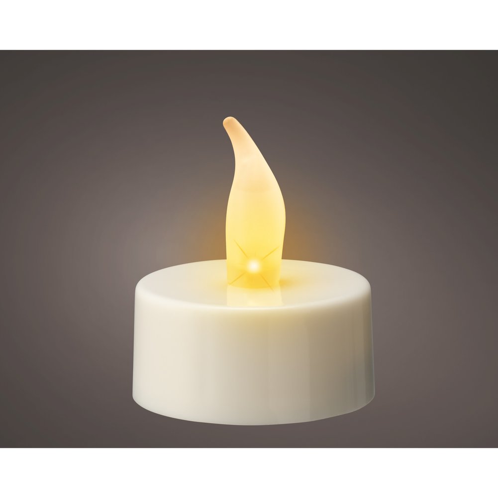 Tealight LED con telecomando, effetto fiamma, D.3,8xH.4,6cm 12 pezzi 2