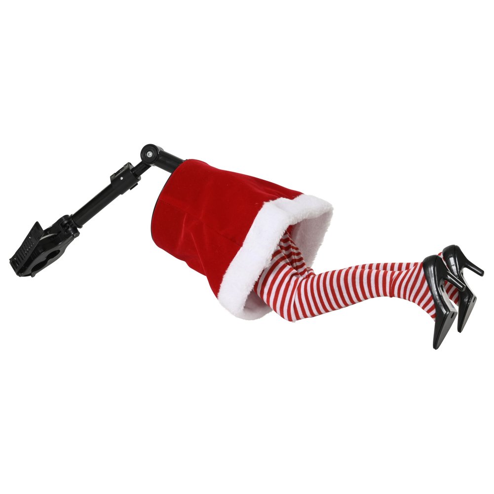 Gambe di Babbo Natale con movimento, decorazione da appendere 49cm 1