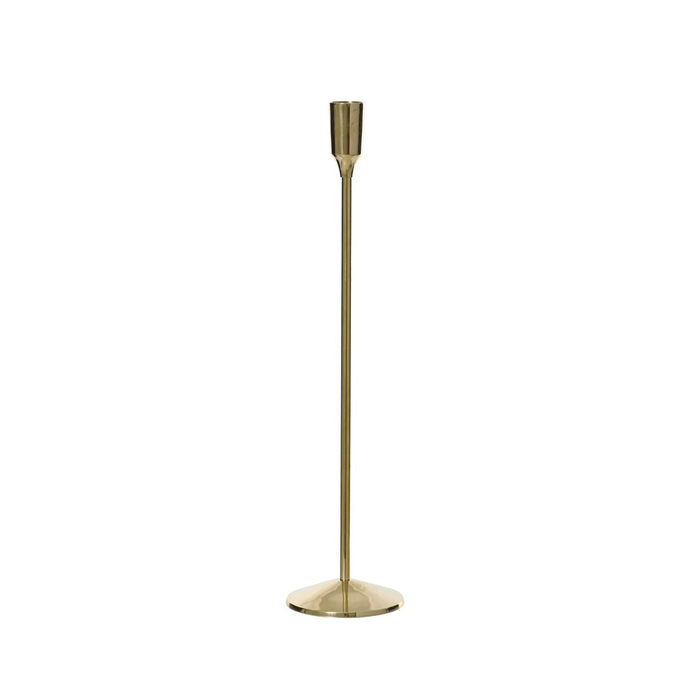 Candeliere in ottone dorato liscio 38cm 1