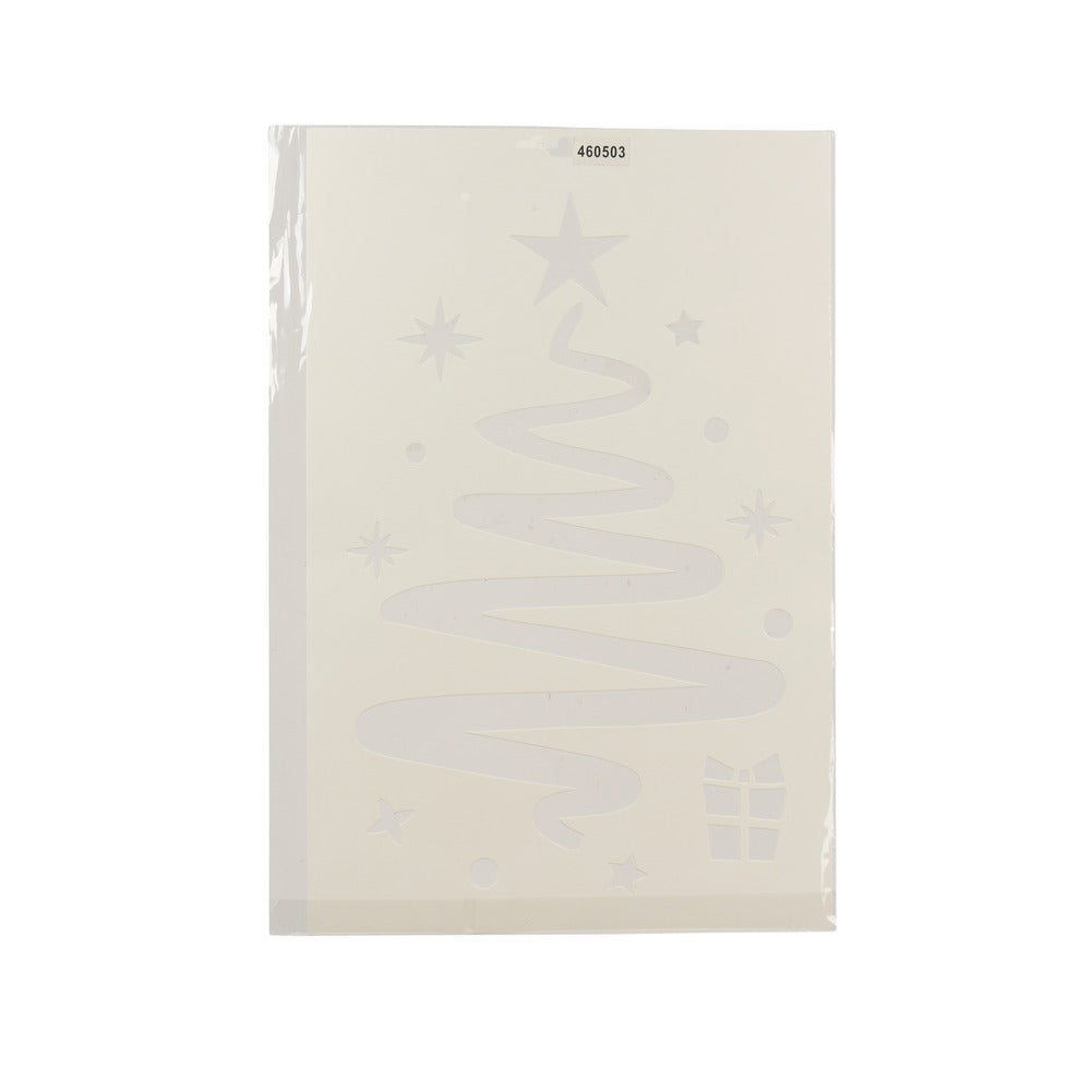 Stencil in carta per finestre albero di Natale 58cm 1