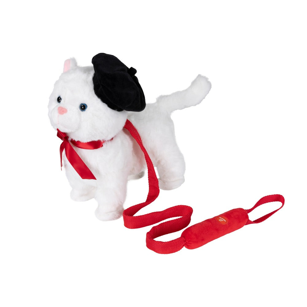 Gatto peluche con musica e movimento, colore bianco, 28cm 1