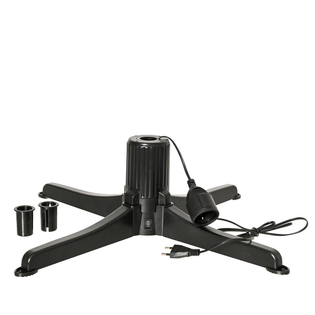 Base rotante per albero di Natale artificiale, plastica nera, D.64xH.64cm 1