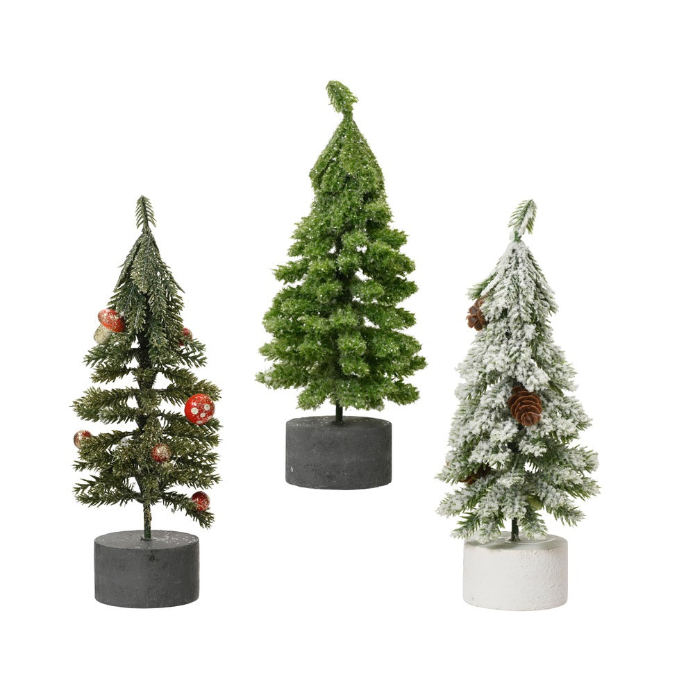 Mini pino singolo da tavolo 21cm, 3 varianti assortite 1pezzo 1