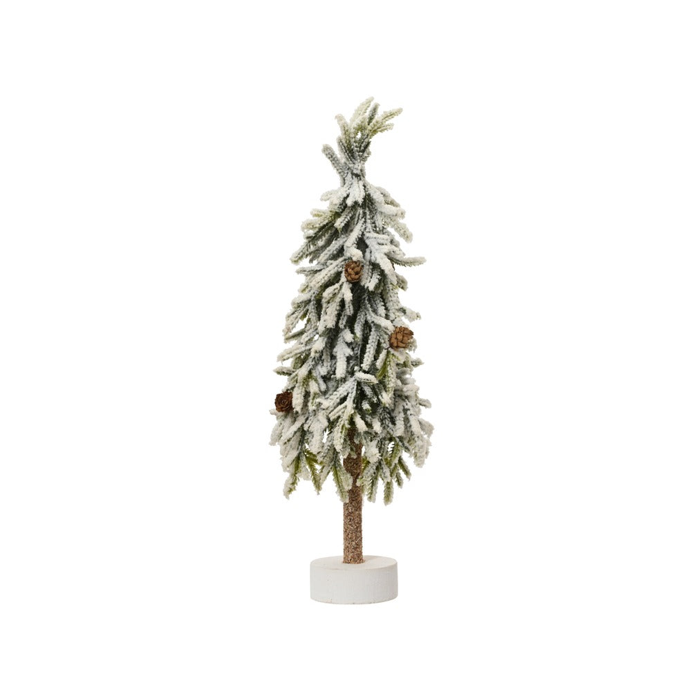 Mini pino innevato con pigne naturali, 45cm 1
