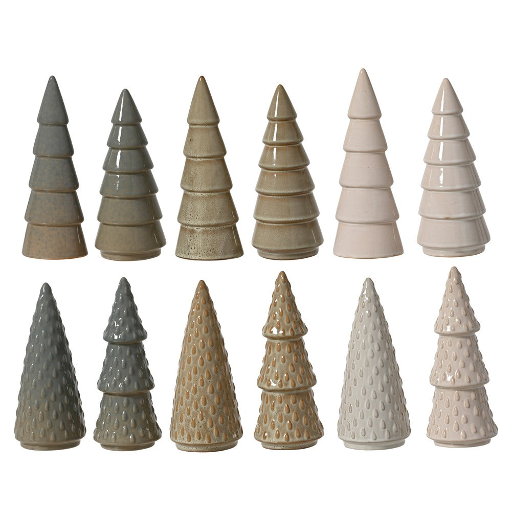 Albero decorativo in porcellana con smalto reattivo 20cm 12 varianti assortite 1pezzo 1