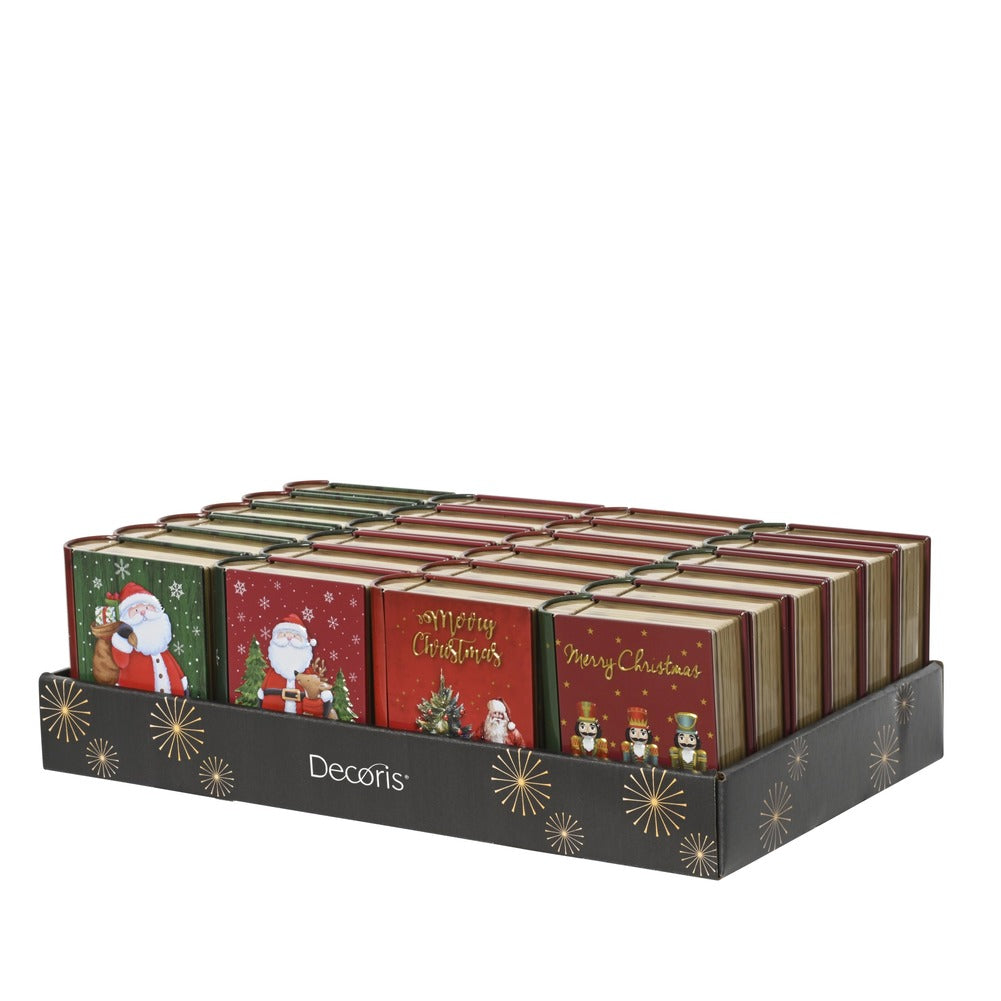 Scatola portaoggetti a forma di libro in latta 4 varianti assortite 1pezzo 2