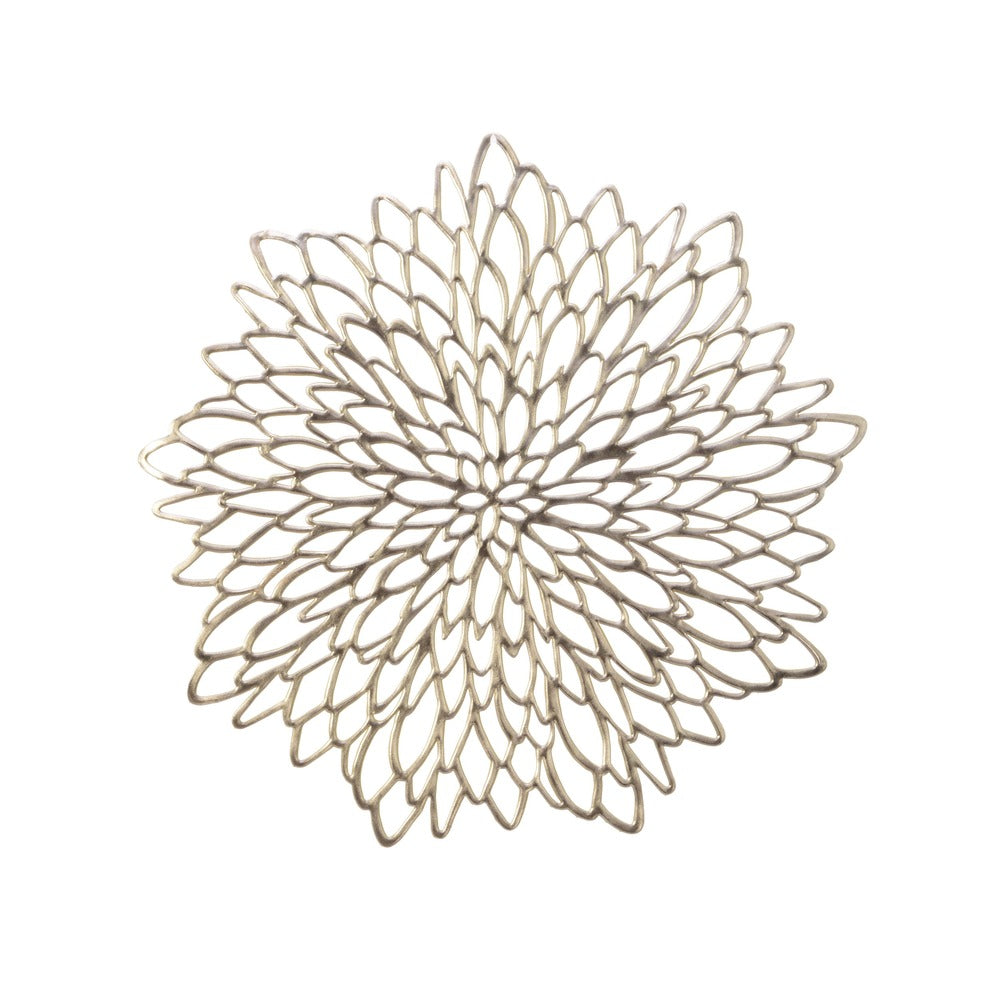 Tovaglietta americana a fiore champagne oro 38cm 1