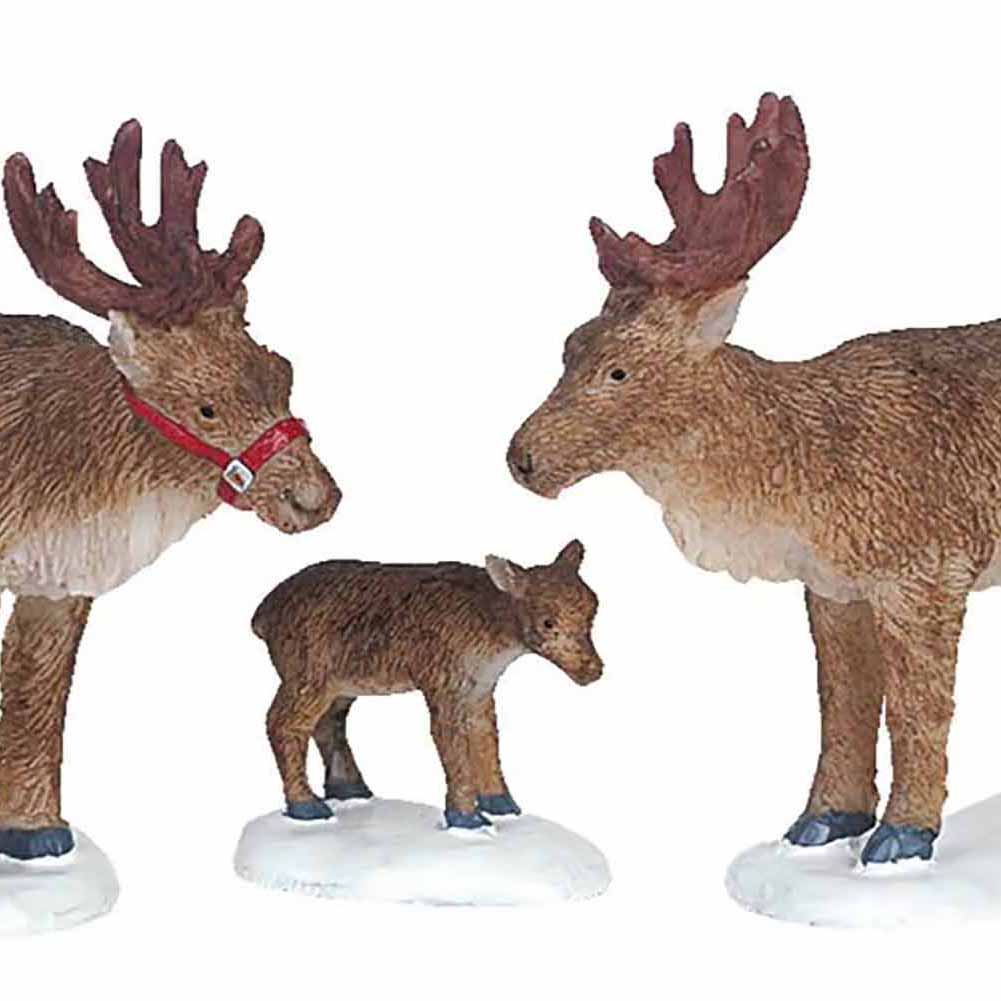 Reindeer Set Of 3 Santas Wonderland Lemax Cod 62242 1
