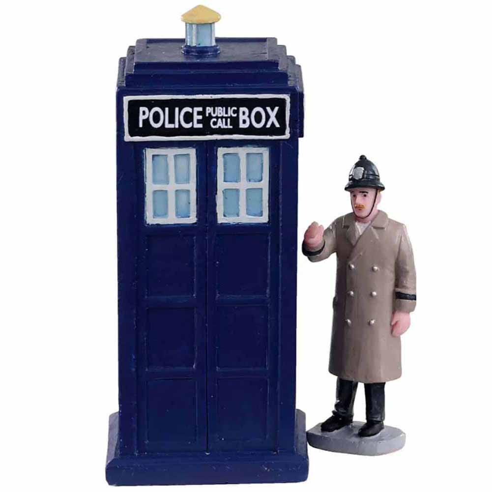 Police Call Box Caddington Village Lemax Cod 03509 2
