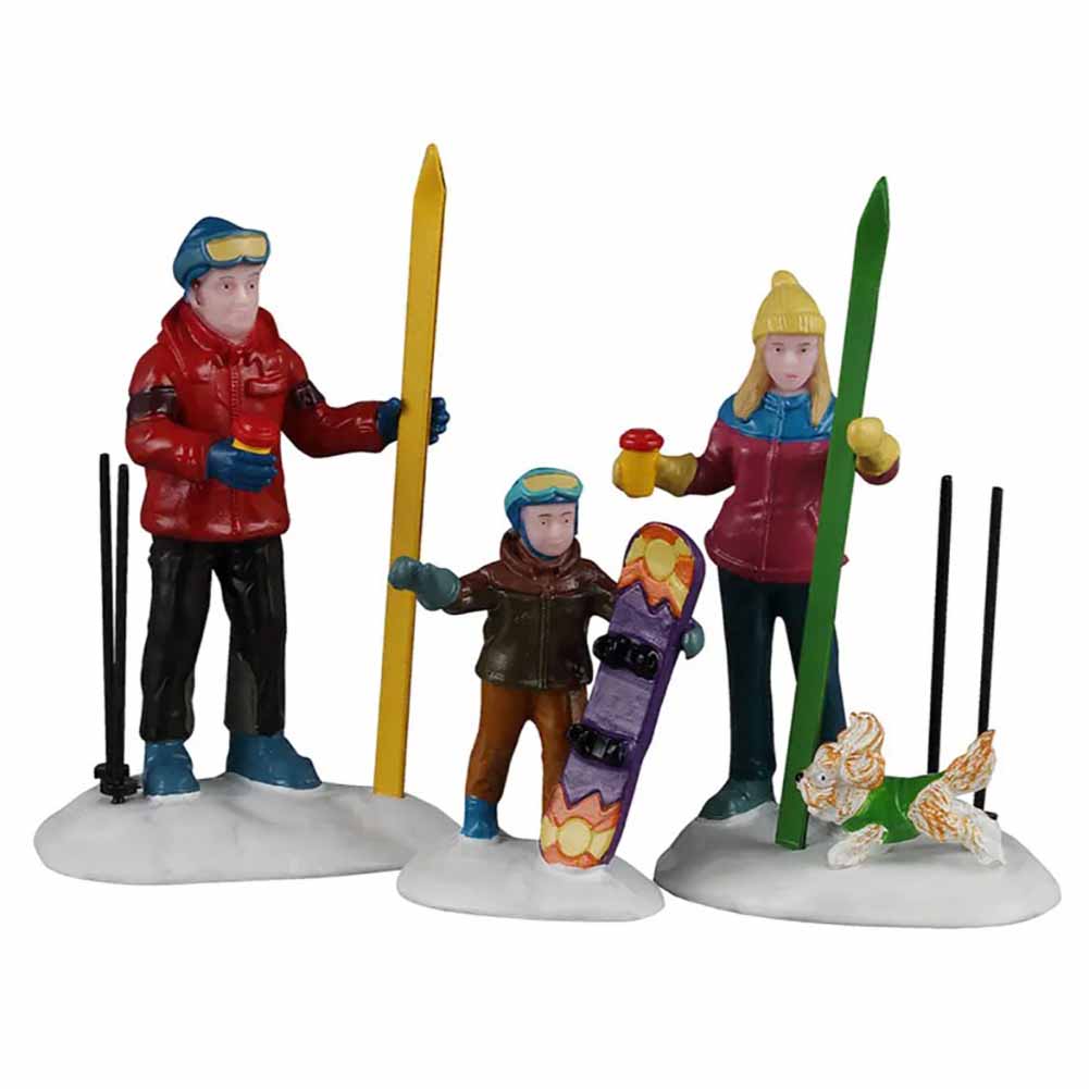 Family Ski Day Set Of 3 Vail Village Lemax Cod 62634 1