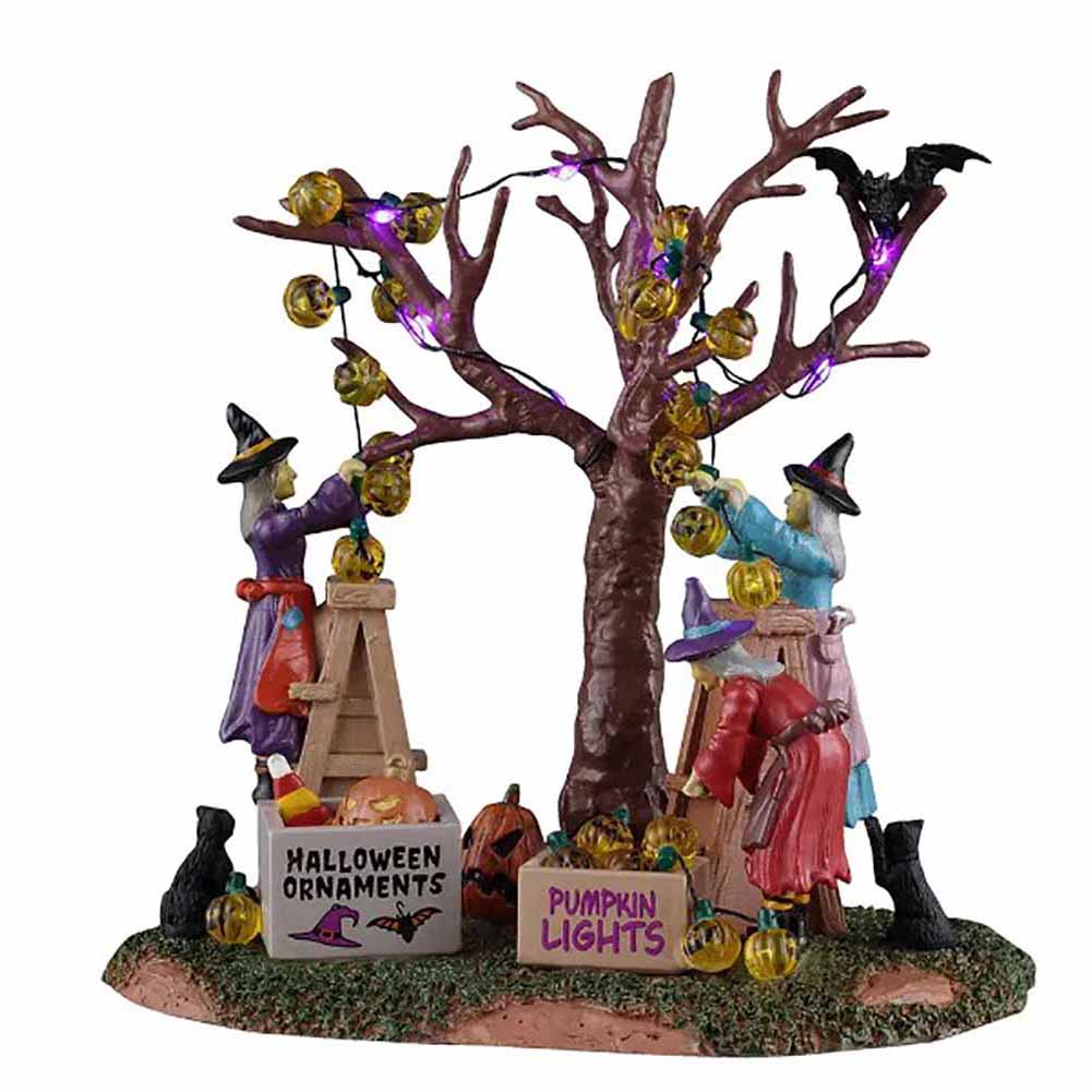 Decorating The Spooky Tree Spooky Town Lemax Cod 64601 1