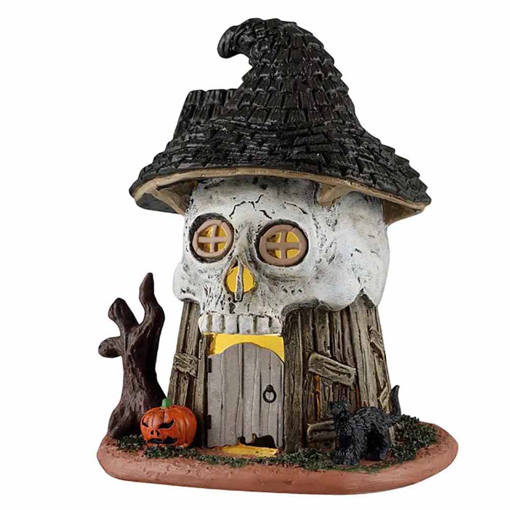 Witchs Skull Hut Spooky Town Lemax Cod 64603 1