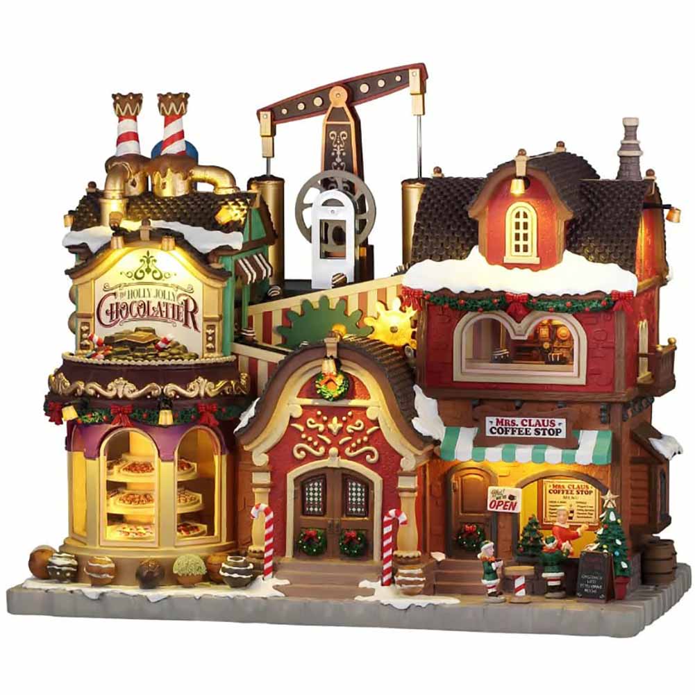 The Holly Jolly Chocolatier Mrs Claus Coffee Shop Santas Wonderland Lemax Cod 65521 1