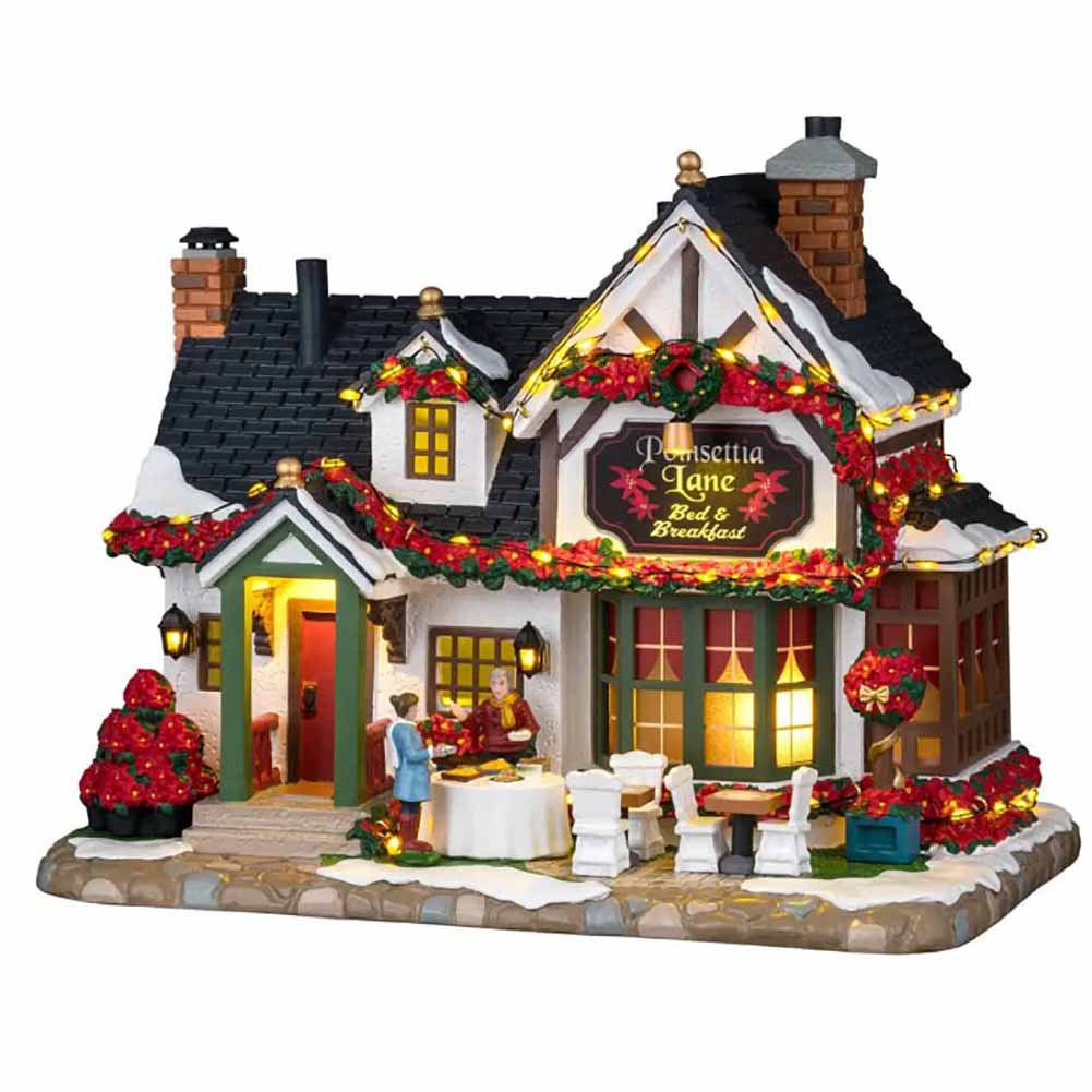 Poinsettia Lane Bed Breakfast Caddington Lemax Cod 65525 1