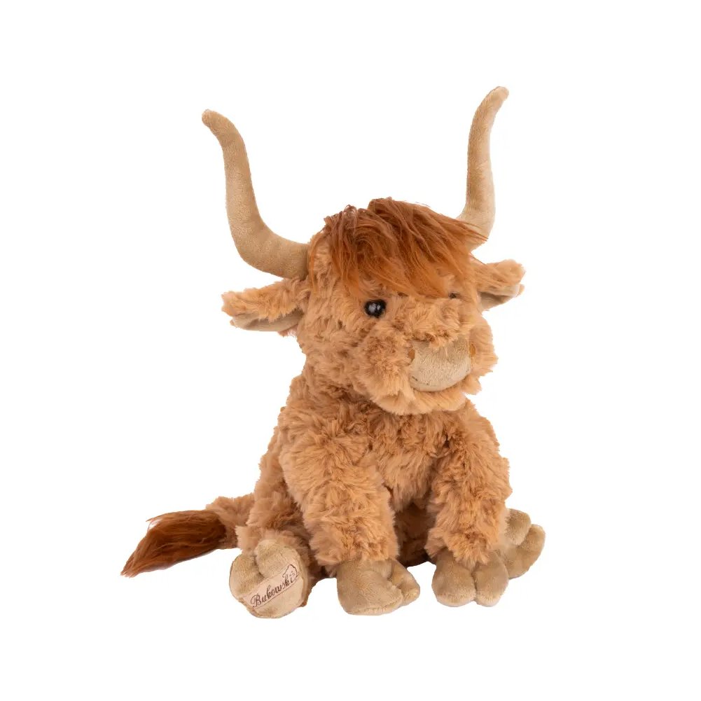 Peluche Toro Henderson Bukowski 25 cm Marrone, Cammello e Ruggine 1