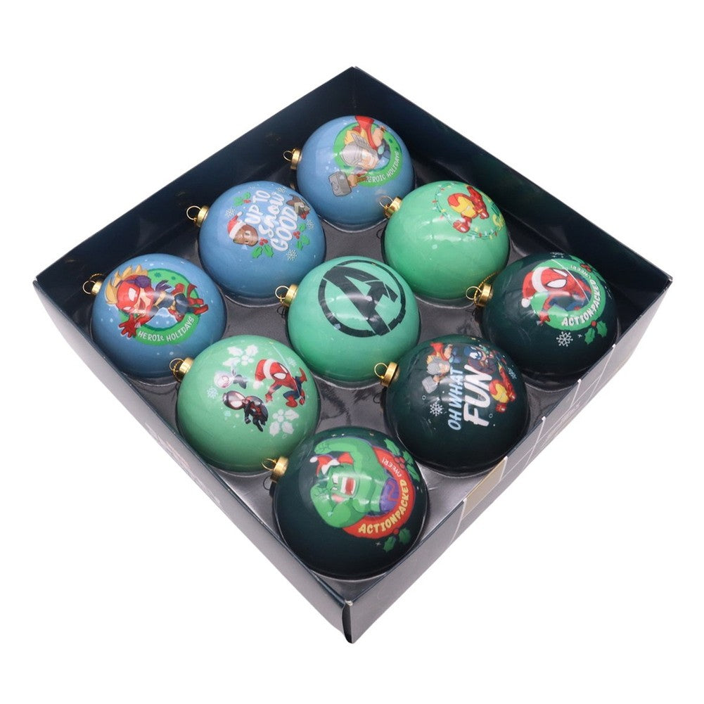 Set 9 palline di Natale in plastica Marvel Spidey e i suoi fantastici amici 1