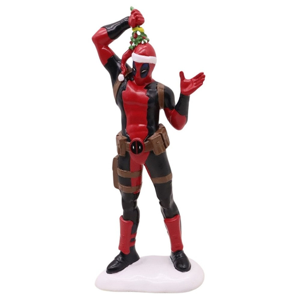 Statua decorativa natalizia Marvel Deadpool con cappello di Babbo Natale 20,4 cm 1