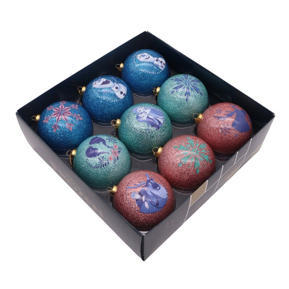 Set 9 palline di Natale in plastica Disney Frozen 1