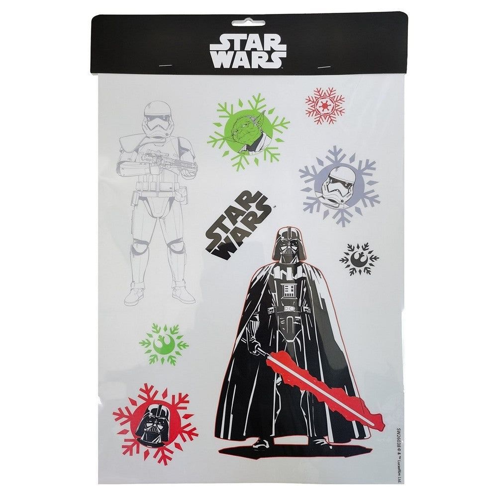 Vetrofania natalizia adesiva Star Wars formato A3 1