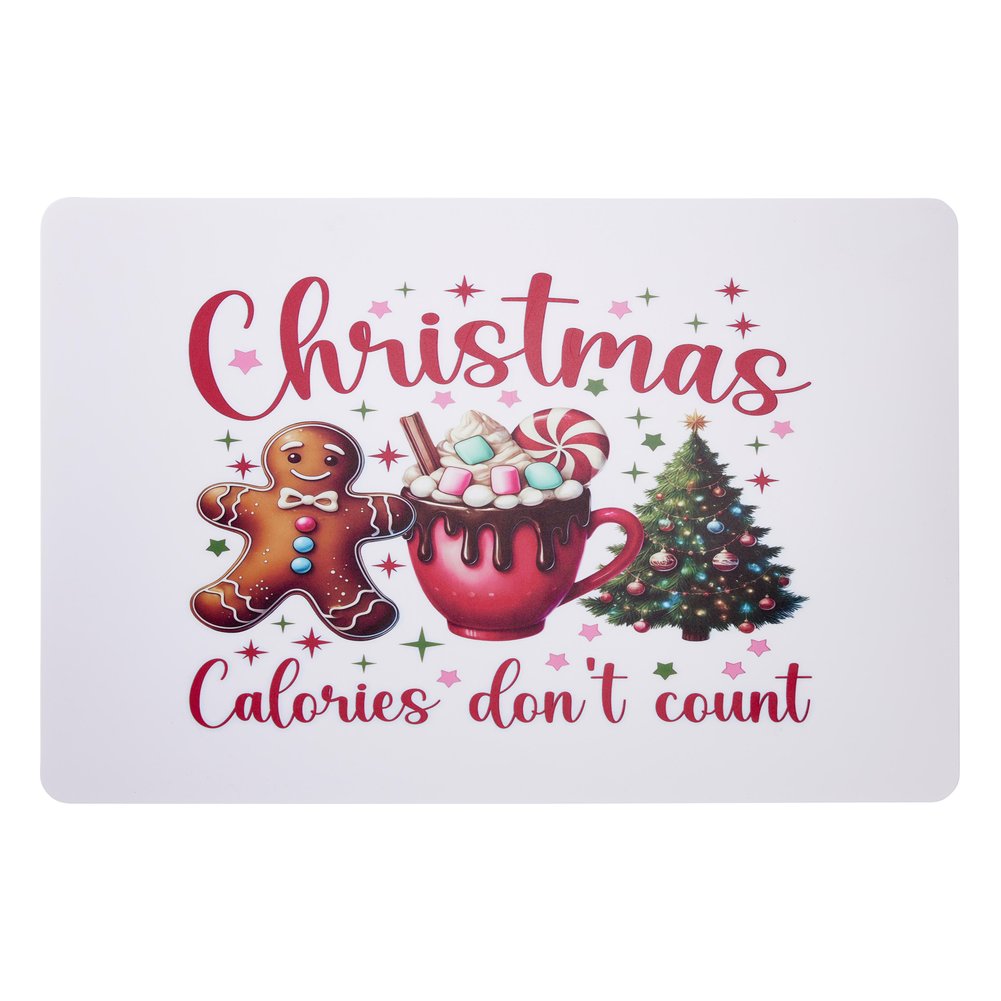 Tovaglietta americana natalizia Christmas Calories Don't Count in PP 43,5x28,5 cm 1