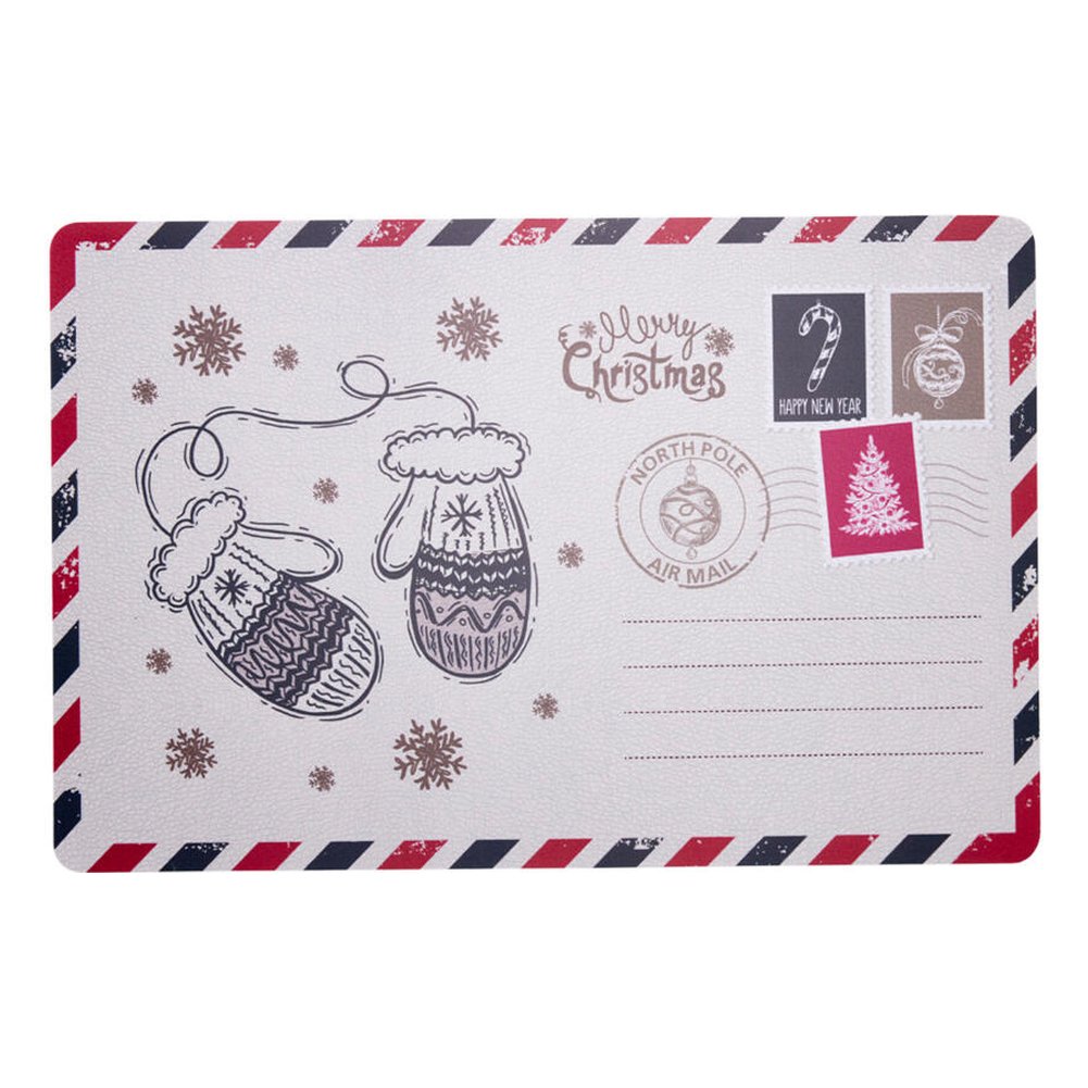 Tovaglietta americana natalizia a cartolina in PP 43,5x28,5 cm – 1 pezzo, design assortito 3