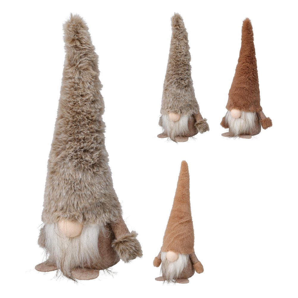 Gnomo natalizio in peluche con cappello lungo 29 cm – 1 pezzo, colore assortito 1