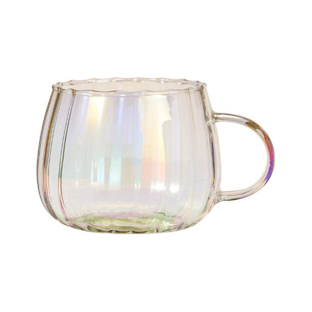 Tazza mug in vetro borosilicato effetto iridescente 475 ml – 1 pezzo, colore assortito 3