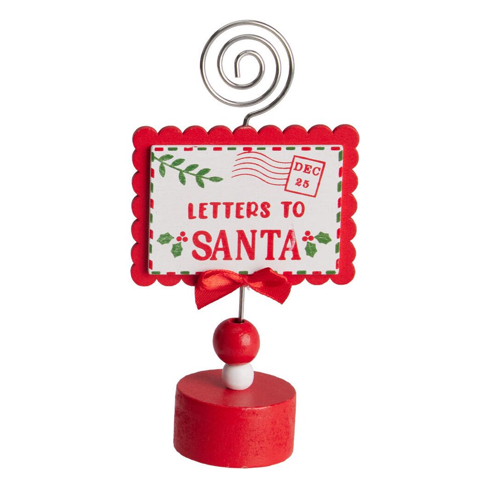 Segnaposto portafoto a lettera per Babbo Natale con clip – 1 pezzo, design assortito 2