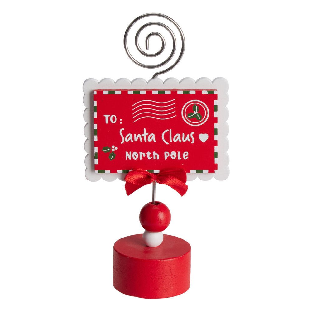Segnaposto portafoto a lettera per Babbo Natale con clip – 1 pezzo, design assortito 3