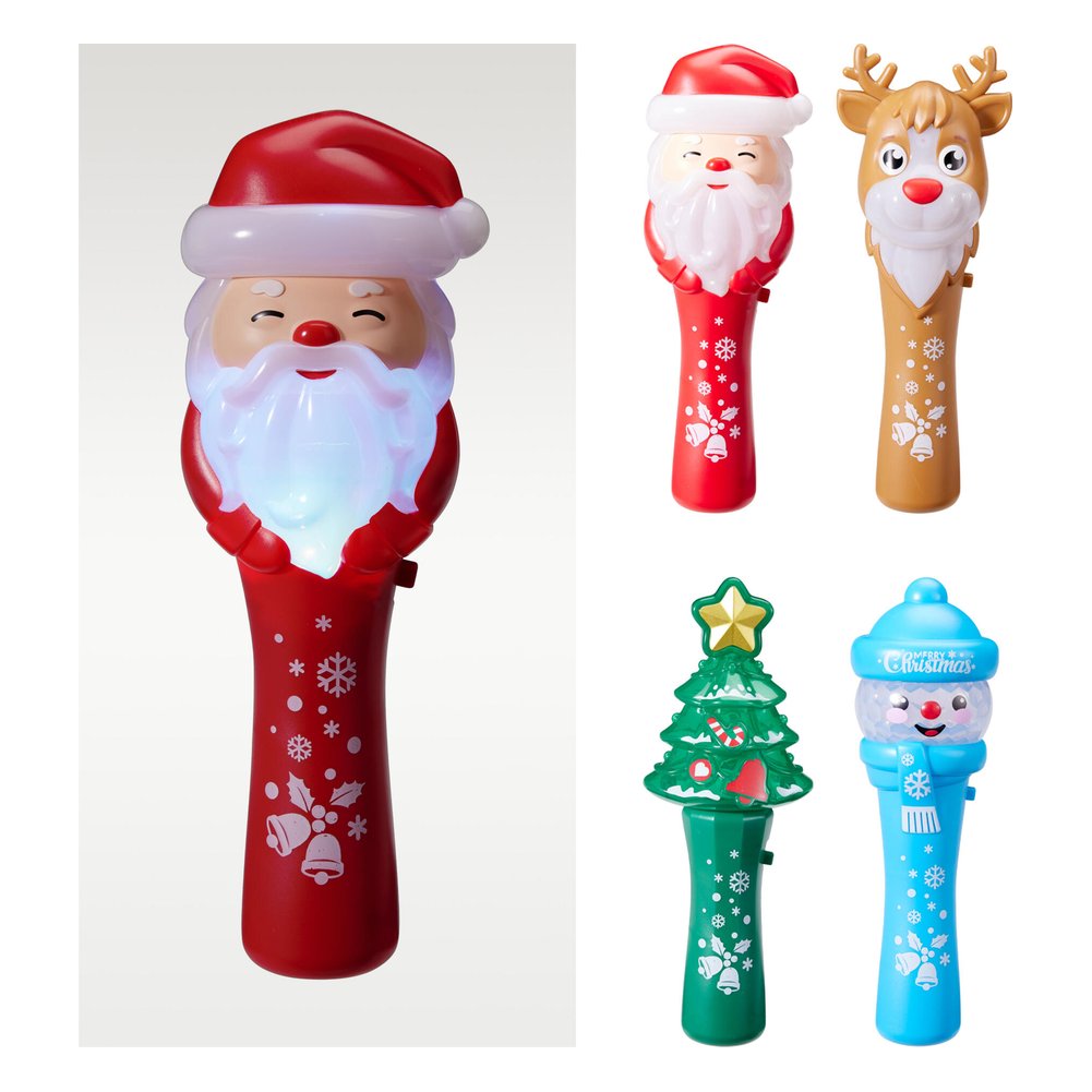 Bacchetta luminosa e sonora natalizia 17 cm – 1 pezzo, soggetto assortito 1