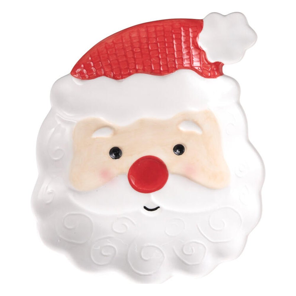 Piatto natalizio in ceramica a forma di personaggio 18,5x16 cm – 1 pezzo, soggetto assortito 2